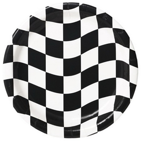 Creative Converting 419944 Black &amp; White Check 7&quot; Lunch Plates (Case of 96)