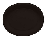 Creative Converting 433260 Black 12" Oval Platters (Case of 96)