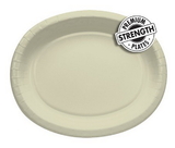 Creative Converting 433264 Ivory 12" Oval Platters (Case of 96)