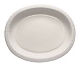 Creative Converting 433272 White 12" Oval Platters (Case of 96)