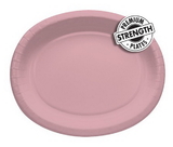 Creative Converting 433274 Classic Pink 12" Oval Platters (Case of 96)