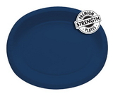 Creative Converting 433278 Navy 12" Oval Platters (Case of 96)