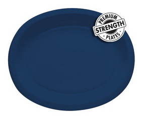 Creative Converting 433278 Navy 12&quot; Oval Platters (Case of 96)