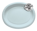Creative Converting 433279 Pastel Blue 12" Oval Platters (Case of 96)