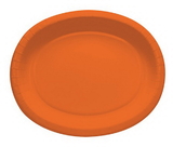 Creative Converting 433282 Sunkissed Orange 12" Oval Platters (Case of 96)