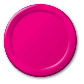 Creative Converting 47177B Hot Magenta Dinner Plate, Solid (Case of 240)