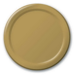 Creative Converting 50103B Glittering Gold Banquet Plate, Solid (Case of 240)