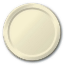 Creative Converting 50161B Ivory Banquet Plate, Solid (Case of 240)