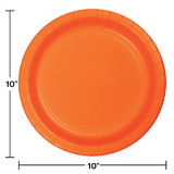 Creative Converting 50191B Sunkissed Orange Banquet Plates