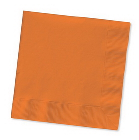Creative Converting 523282 Sunkissed Orange 2-Ply Lunch Napkins (Case of 240)