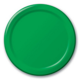 Creative Converting 533261 Emerald Green 7&quot; Lunch Plates (Case of 96)
