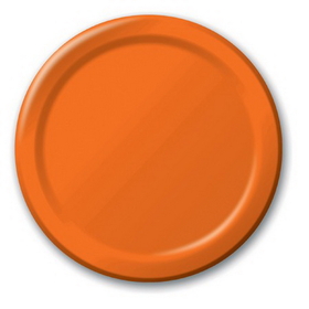 Creative Converting 553282 Sunkissed Orange 9&quot; Dinner Plates (Case of 96)