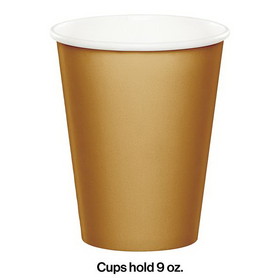 Creative Converting 56103B Glittering Gold Cups