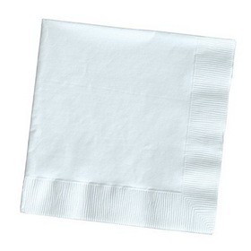 Creative Converting 57000B White 3-Ply Beverage Napkins (Case of 500)