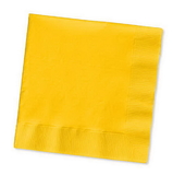 Creative Converting 571021B School Bus Yellow Beverage Napkin, 3 Ply, Solid (Case of 500)