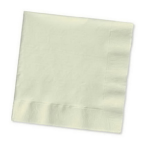 Creative Converting 58161B Ivory Luncheon Napkin, 3 Ply, Solid (Case of 500)