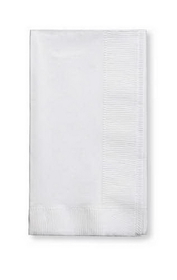 Creative Converting 59000B White Dinner Napkin, 3 Ply, 1/4 Fold Solid (Case of 250)
