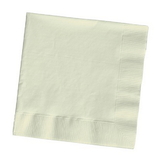 Creative Converting 59161B Ivory Dinner Napkin, 3 Ply, 1/4 Fold Solid (Case of 250)