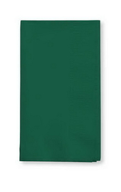 Creative Converting 593124B Hunter Green Dinner Napkin, 3 Ply, 1/4 Fold Solid (Case of 250)