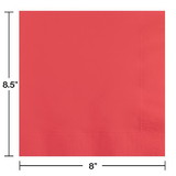 Creative Converting 593146B Coral Dinner Napkins 3 Ply