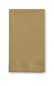 Creative Converting 593276B Glittering Gold Dinner Napkin, 3 Ply, 1/4 Fold Solid (Case of 250)