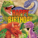 Creative Converting 661012 Dino Blast Happy Birthday 3-Ply Lunch Napkins (Case of 192)