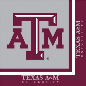 Creative Converting 664848 Texas A &amp; M 2-Ply Lunch Napkins (Case of 240)