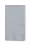 Creative Converting 673281B Shimmering Silver Dinner Napkin, 2 Ply, 1/8 Fold Solid (Case of 600)