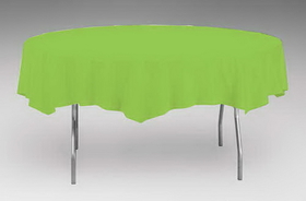 Creative Converting 703123 Fresh Lime Plastic Tablecover 82" Octy Solid (Case of 12)