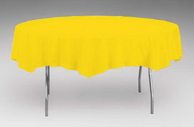 Creative Converting 703269 School Bus Yellow Plastic Tablecover 82" Octy Solid (Case of 12)