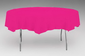 Creative Converting 703277 Hot Magenta Plastic Tablecover 82" Octy Solid (Case of 12)