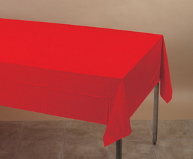 Creative Converting 711031 Classic Red Tissue/Poly 54x108 Tablecover (Case of 6)