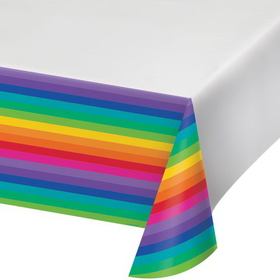 Creative Converting 725972 Rainbow Tablecover Pl 54" X 102" (Case Of 6)