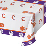 Creative Converting 734831 Clemson University Plastic Tablecloth (Case of 12)