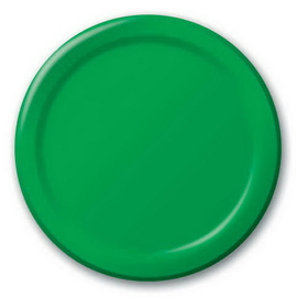 Creative Converting 79112B Emerald Green Luncheon Plate, Solid (Case of 240)