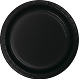 Creative Converting 79134B Black Dessert Plates