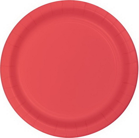 Creative Converting 793146B Coral Luncheon Plate, CASE of 240
