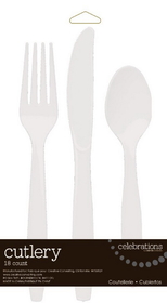 Creative Converting 810272 White Cutlery Assortment (Case of 216)