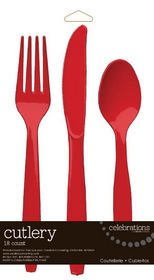 Creative Converting 813548 Classic Red Cutlery Assortment (Case of 216)