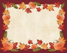 Creative Converting 860300 D&#233;cor Placemats, Pumpkins/Leaves, CASE of 144