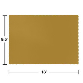Creative Converting 863276B Glittering Gold Placemats