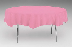 Creative Converting 923042 Candy Pink Tissue/Poly Tablecover 82" Octy Solid (Case of 12)