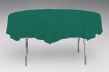 Creative Converting 923124 Hunter Green Tissue/Poly 82" Octy/Round Tablecover (Case of 12)