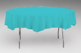 Creative Converting 923522 Bermuda Blue Tissue/Poly Tablecover 82