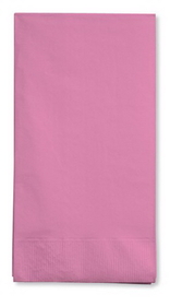 Creative Converting 953042 Candy Pink 3-Ply Guest Napkins (Case of 192)