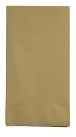 Creative Converting 953276 Glittering Gold Guest Towel, 3 Ply, Solid (Case of 192)