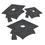 Creative Converting 991199 Graduation D&#233;cor Mini Glitter Cutout Asstmnt, Black, CASE of 72