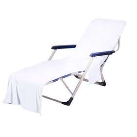 Muka Microfiber Terry Cloth Beach Pool Lounge Chair Cover Convenient Pocket, 29" x 83"