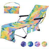 Muka Microfiber Tie-Dye Beach Pool Lounge Chair Cover No Sliding Easy-Carry Bath Towel for Lazy Chair, 29 1/2