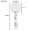 MUKA 50 Pcs Translucent Retractable Badge Holder Reel with Clear Horizontal Style ID Card Holders